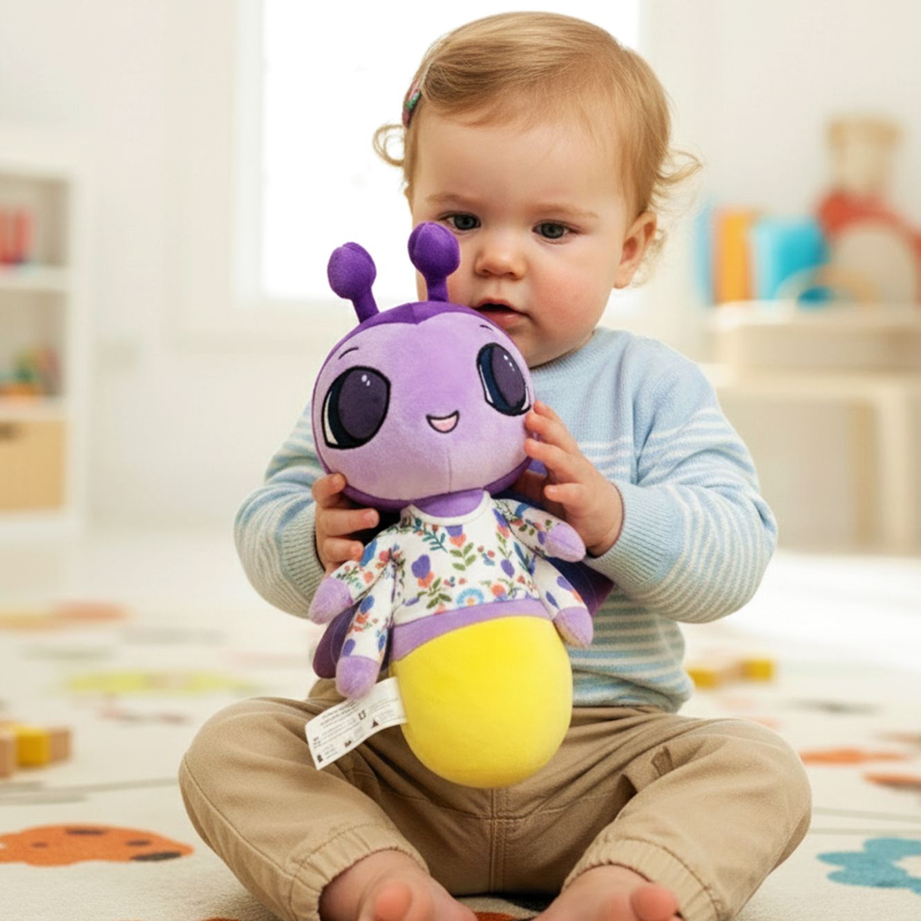 フェイマス フットウェア 虫 プラッシュ ぬいぐるみ Frankie Firefly | Humm Buggs Musical Lullaby Plush Toy – Machda Toys